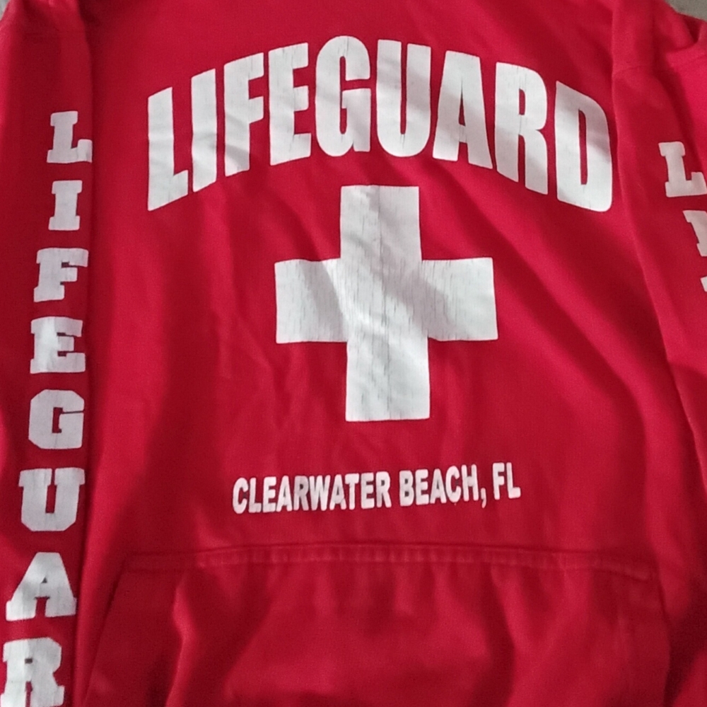 Lifeguard Hoodie Sweatshirt Clearwater Size S
